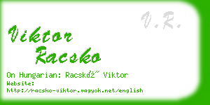 viktor racsko business card